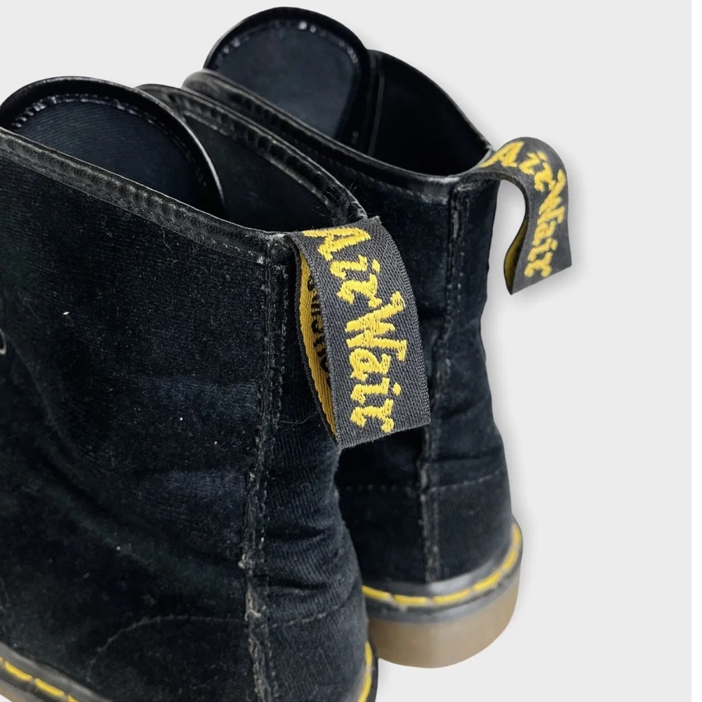 Vtg 90s Dr. Martens 1460 Corduroy Boots, Made in England, 8 Eye PUNK GOTHIC 7 - Picture 6 of 8